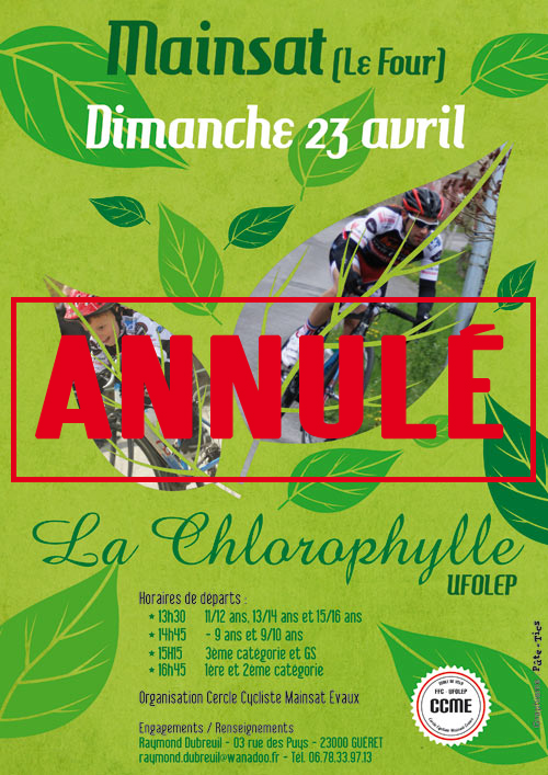 Annulation La Chlorophylle 2017