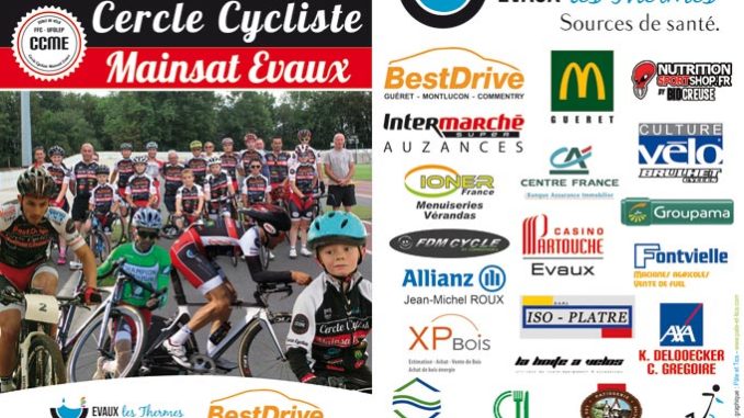 Brochure publicitaire 2017 Cercle Cycliste Mainsat Evaux