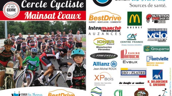 couv-brochure-ccme-2017 Brochure publicitaire 2017 Cercle Cycliste Mainsat Evaux