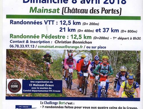affiche-challenge-vert-mainsat Affiche Challenge Vert VTT 2018 à Mainsat