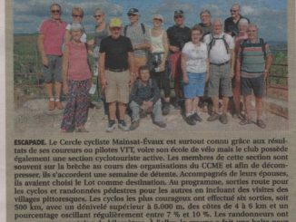 Les cyclotouristes du Cercle Cycliste Mainsat Evaux en Dordogne