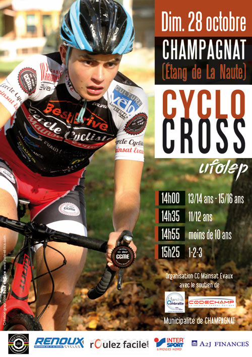 Affiche cyclo-cross UFOLEP à Champagnat La Naute