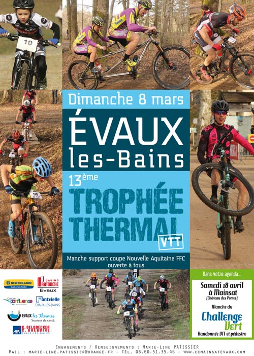 Affiche Trophée Thermal VTT à Evaux-les-Bains