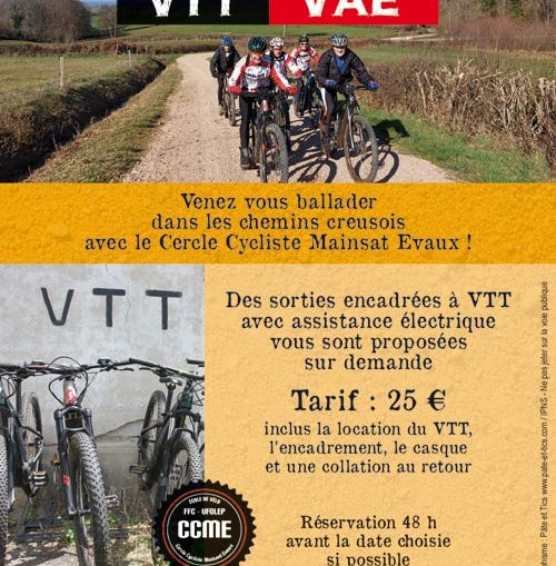 Sorties VTT électriques VAE en Creuse Haute Marche Combrailles